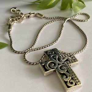 BRIGHTON Cross pendant necklace. 16 inches. Beautiful cleaned and sterilized.New